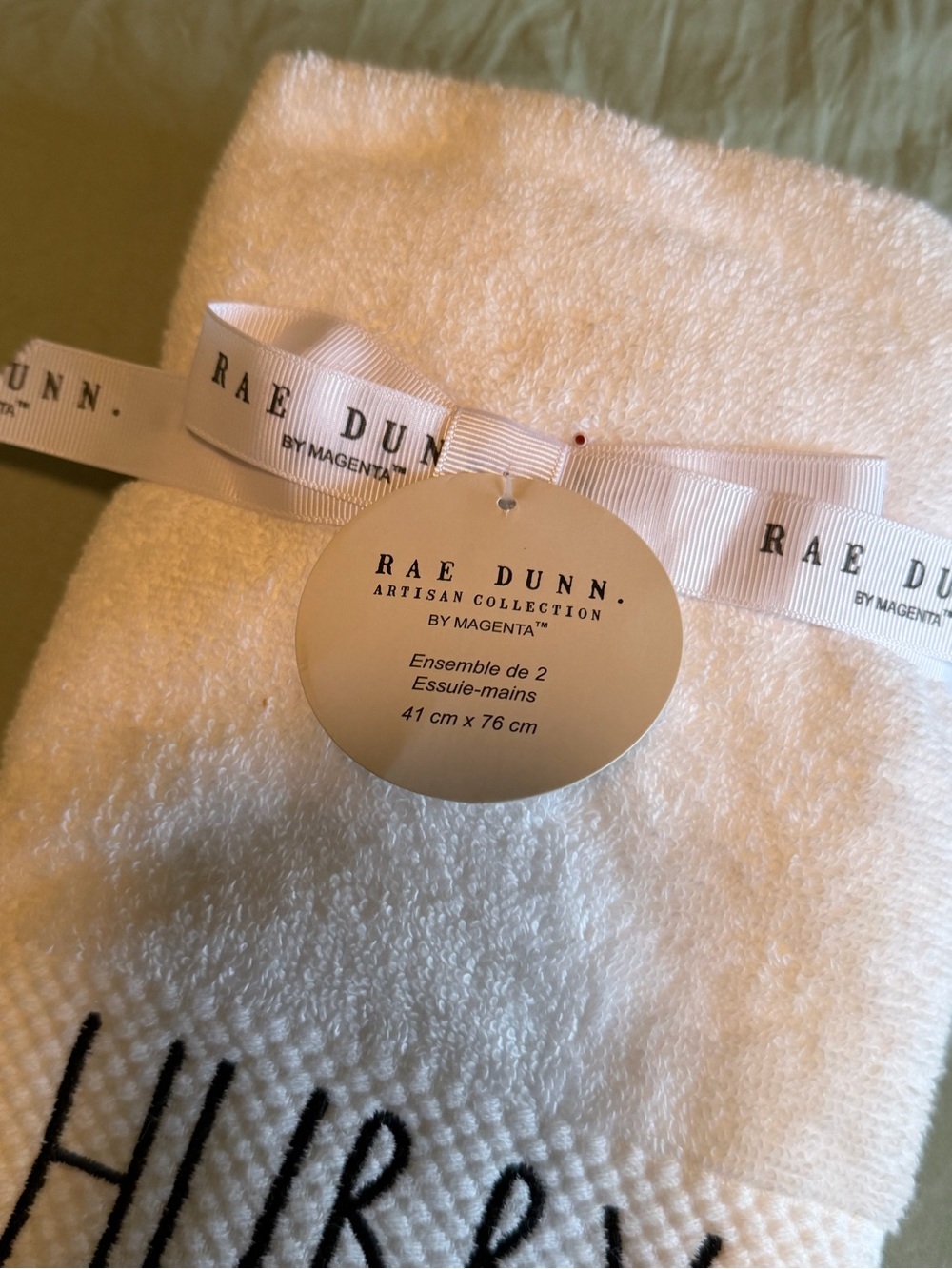 Rae Dunn Wifey & Hubby Hand Towels - Picture 7 of 8